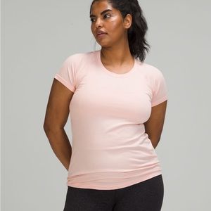 Lululemon swiftly tech in strawberry milkshake